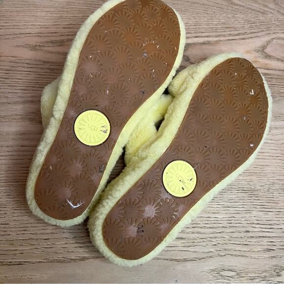 UGG Oh Yeah Double Strap Slide Slingback Sandals Slippers Yellow Women’s Size 9 - Picture 8 of 8
